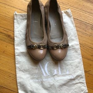 AGL Light beige flats.